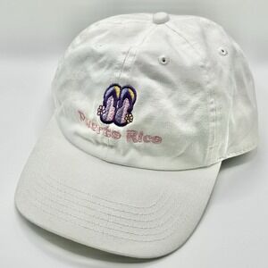 Puerto Rico Flip Flops Design Women's Hat Cap Adjustable Strapback White Casual